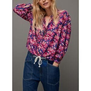 Anthropologie Pilcro Lucille Peasant Blouse